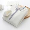Camisa Blanca de Algodón Grueso con Forro de Felpa para Otoño e Invierno, Camisa Base Cálida de Manga Larga para Estudiantes Literarias Estilo Japonés