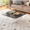 Mesa de centro quadrada de vidro temperado, adequada para salas de estar, apartamentos pequenos, design minimalista, design moderno criativo estilo italiano, modelo novo, mesa de centro baixa para pousadas