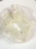 Elástico de Cabelo Scrunchie Listrado com Renda Estilo Coreano para Mulheres, Acessório de Cabelo Suave e Elegante, Elástico de Cabelo Scrunchie Estilo Coreano
