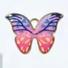 Ea-1 Artesanal DIY Borboleta Liga Esmalte Pingente Pulseira Colar Charme Joia Chaveiro Brincos