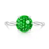 Anillo Retorcido de Piedras Preciosas Coloridas de Alta Venta en Transmisión en Vivo para Mujeres, Incrustado con Diamantes de Alto Carbono, Anillo Chapado en Oro, Envío Directo de Una Pieza