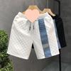 Shorts Casuais da Moda para Jovens Masculinos de Verão Tendência Marca Roupa Externa Shorts de Cinco Pontos Masculinos de Verão Color Block Tendência Shorts Grandes