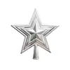 Estrella Dorada de Cinco Puntas Recortada en Tres Dimensiones Adorno para la Punta del Árbol de Navidad Suministros para Decoración de Fiestas Accesorios de Decoración de Corona para Árbol de Navidad