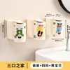 Soporte magnético para cepillos de dientes, estante para cepillos de dientes de pared sin taladro, vaso para enjuague bucal invertido, vaso de cepillo de dientes de dibujos animados, para padres e hijos