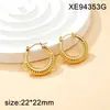 Pendientes de Acero Titanio Chapados en Oro Estilo Nuevo 2026 para Mujer, Pendientes Geométricos de Lujo Ligero, Juego de Pendientes Sencillos y de Moda Estilo Europeo y Americano