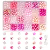 Cuentas redondas de acrílico, kit de accesorios para manualidades, set de juguetes, suministros educativos para hacer joyería, materiales para pulseras, accesorios hechos a mano para abalorios