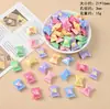 Acrílico Cor AB Cor Sólida Duas Cores Doce Borboleta Contas Corrente para Celular Corda de Cabelo Contas Soltas Acessórios para Joias DIY Atacado