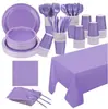 Bandeja de Papel Desechable Suministros para Fiesta Tenedor de Servilleta Decoraciones Para Cumpleaños Boda Navidad