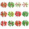 Acessórios de cabelo de Natal para Crianças da Amazon novo Laço estampado de Boneco de Neve de Natal Sino grampo de cabelo de feriado para meninas 640
