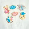 Estilo Ins Transfronterizo Temporada de Graduación Impresión a Color Acrílica Juego de Decoración para Cupcakes de Graduación Decoración para Pastel de Gorro de Doctor
