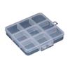 Caja de embalaje de accesorios de uñas de plástico transparente con ranura para tarjetas y hebilla integrada, 9 compartimentos en stock, caja para abalorios, caja para cuentas de arroz con embalaje separado