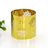 Anillos para Servilletas de Seda Navideños de Copos de Nieve Europeos y Americanos para Hotel, Anillos Blancos para Servilletas de Fiesta, Anillos de Papel para Servilletas, Fábrica Transfronteriza en Stock