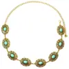 Cadena de Cintura para Mujer Amazon Flor Turquesa Estilo Occidental Moda Versátil Cadena de Cintura de Metal Cadena de Cintura Estilo Bohemio para Mujer