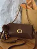 Bolso de Cadena de Cuero Nobuk Bolso Cuadrado Pequeño Bolso de Axila para Mujer 2025 Nuevo Cuero Suave Casual Versátil Moda Bolso de Hombro Único Cruzado