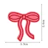 Parches de Tela Bordados con Lazo Rosa en Stock al por Mayor, Exclusivamente para Ventas Transfronterizas, Parches Termoadhesivos para Decoración DIY de Ropa