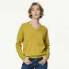 Suéter de punto de marca de moda de comercio exterior transfronterizo de Amazon MAX original con cuello en V de color sólido color dopamina de cuello redondo para mujer