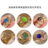 Anillo de piedra termosensible de estilo coreano para mujer, con cambio de color, estilo moderno, personalizado, con forma de cola de zorro, anillo de alta gama para el dedo índice.