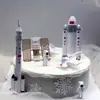 Decoração de Bolo Foguete Espacial Astronautas Viagem Espacial Sonho Enfeites Cartão de Inserção Dia dos Meninos Sobremesa Fantasia