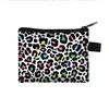 Bolsa de Moedas Pequena Retro Estampa de Leopardo Transfronteiriça Bolsa de Moedas Simples Bolsa para Guardar Documento de Identidade Chave Bolsa Clutch Portátil Feminina