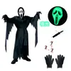 Disfraz de Halloween para Niños y Adultos Disfraz de Miedo Grito Película de Terror COS Disfraz Daga Cuchillo de Miedo Ropa