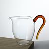 Mango Puntiagudo Vidrio de Borosilicato Alto Taza de Ceremonia Divisor de Té Transparente Pingüino Taza de Ceremonia Divisor de Té de Gran Capacidad