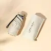 Paraguas Mini Compacto Portátil de Doble Uso para Sol o Lluvia con Logo Impreso, Recubrimiento Negro para Protección Solar, Paraguas Sombrilla para Mujeres, Paraguas Plano 50% de descuento
