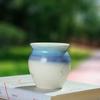 Vaso de flor de carne cerâmica pequeno monte antigo controle de ovo pêssego cerâmica grossa respirável carne pequeno vaso de flor vaso polegar mancha atacado