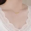 Collar de Plata de Ley S925 Estrella Hueca para Mujer, Estilo de Lujo Ligero de Gama Alta, Collar de Cuentas de la Fortuna, Cadena para Clavícula de Personalidad Única Nuevo Estilo