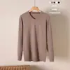 Nuevo Suéter de Lana con Cuello en V para Hombre Transfronterizo Otoño e Invierno 2026 Suéter de Punto Casual Holgado para Hombre