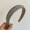 Diadema azul a rayas, fresca y sencilla, para mujer, diadema nueva de corona alta, accesorio para el cabello versátil para el día a día