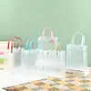 Bolsas de Mano Transparentes de PP en Stock, Empaque Personalizado de Plástico Escarchado para Dulces de Boda, Bolsas Pequeñas Exquisitas para Regalos