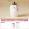 Pote de Chá Glicínia de Pedra Mineral Branca Fabricado na Fábrica, Pote de Chá Cerâmico Pequeno Portátil, Conjunto de Chá Doméstico, Pote Selado à Prova de Umidade