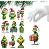 Pendente Criativo de Carro do Grinch Desenho Animado Popular de Natal Decoração de Árvore de Natal Pingente Plano de Acrílico