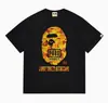 Hit da Internet de Verão 24: Camiseta bAPe Cabeça de Macaco Macaquinho, Camuflagem, Camiseta Unisex Manga Curta Gola Redonda