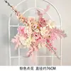 Arreglo floral de piso para boda, decoración de fila de flores rosas, flores de boda, flores artificiales, decoración de pasillo, ambientación, arte floral de escenario T