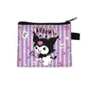 Nova Carteira de Moedas Desenho Animado Kuromi da Sanrio Moda Infantil Pequena Bolsa de Dinheiro Meninos e Meninas do Ensino Fundamental Bolsa de Armazenamento Fofa