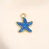 Accesorios de Joyería DIY de Aleación con Forma de Gota de Aceite Colgante de Estrella de Mar Simulada Colgante de Caracola Colgante Pulsera Pendientes Colgante Decorativo