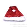 1180 Chapéu de Natal vermelho com lantejoulas pérola, chapéu de Natal de flanela espessa, suprimentos de decoração de Natal atacado