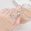 Anel de Diamante Microcravejado Feminino ins Simples Luxo Leve Nicho Design High-end Celebridade da Internet Presente Estilo Quente do TikTok