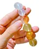 Pulsera de Cristal Blanco Leche Natural de Alta Calidad, Cuarzo Rosa, Citrino Limón, Flor de Pegamento, Pulsera Multi-Tesoro