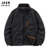 Jaqueta Casaco Masculino Novo Outono 2021 Cor Sólida Casual Solto Quente Lã Zíper 0296