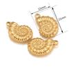 Colgante de Concha de Caracol de Acero Inoxidable Nuevo Transfronterizo Colgante Chapado en Oro al Vacío de 18K Joyería DIY Accesorios de Joyería Hechos a Mano