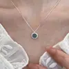 Colar de Prata de Lei S925 com Jade Natural e Ágata Branca para Mulheres, Elegante Brilhante com Diamante, Luxo Leve, Alto Padrão, Exquisito e Versátil Corrente para Clavícula