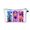 Kit de Pincéis de Maquiagem e Necessaire Hunter para Meninas, Armazenamento Impermeável de Grande Capacidade, Necessaire Portátil para Crianças