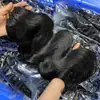 Peluca de Cabello Humano Trenzado de Ganchillo Cabello Real Peluca de Cabello Humano para Cabeza Completa Cabello Humano Transfronterizo Europeo y Americano
