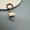 Pingente de contas pintadas à mão fofo acessórios para celular fivela de liga corrente de suspensão de grão fofo corrente de suspensão para bolsa de joias diy
