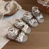 Sandalias Romanas de Caña Alta de Verano para Niñas 2026 Zapatos de Princesa con Lazo para Niños Suela Suave Sandalias Abiertas para Playa para Niños Mayores