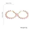 Aretes de argolla redondos de plata con circonita estilo coreano para mujer, aretes de diseño exquisito de nicho, versátiles y elegantes para ir al trabajo, venta al por mayor