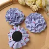 Ins Coreana Dulce y Picante Chica Tela de Cuadros Azules Flores DIY Agarrador Cuerda para el Cabello Tocado Broche Falda Accesorios de Flores