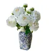 Flores de Peonía Artificiales de Alta Gama, Arreglos de Peonías Falsas para Decoración de Sala de Estar y Mesa de Comedor, Ramos y Arte Floral al por Mayor